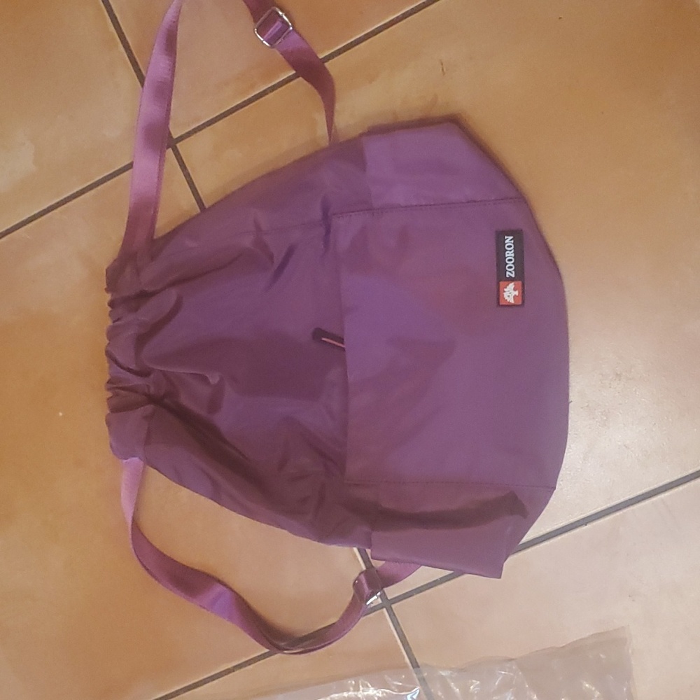 New Zooron Purple Waterproof Drawstring Backpack Gym Bag